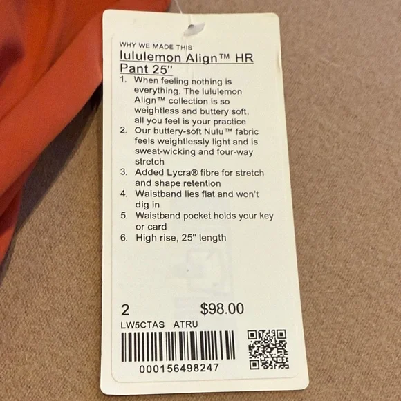 Lululemon Athletica High-Rise Leggings in Rust - Picture 2 of 3